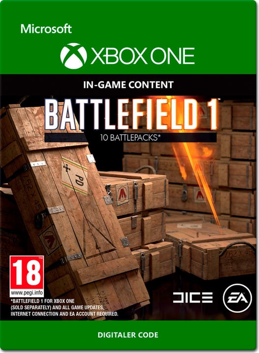 Xbox One - Battlefield 1: Battlepacks x10 Download (ESD) Xbox One - Battlefield 1: Battlepacks x10 Download (ESD) 785300137303 N. figura 1