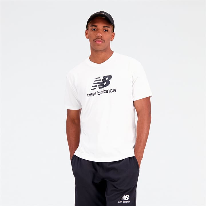 Image of New Balance Essentials Stacked Logo T-Shirt T-Shirt weiss
