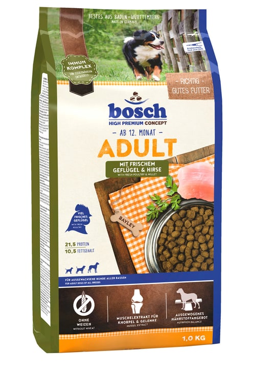 Image of bosch HPC Adult Geflügel & Hirse, 1 kg Trockenfutter