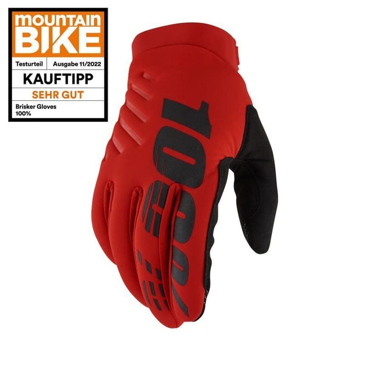 Image of 100% Brisker Bike-Handschuhe rot