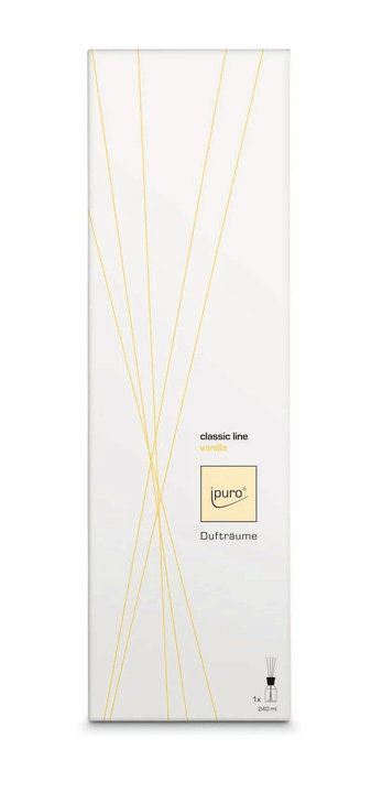 Ipuro Classic Line vanilla, 240ml Classic Line vanilla, 240ml Ipuro 656138300015 Taille ø: 11.0 cm x L: 7.9 cm x L: 36.3 cm x P: x H: Photo no. 1