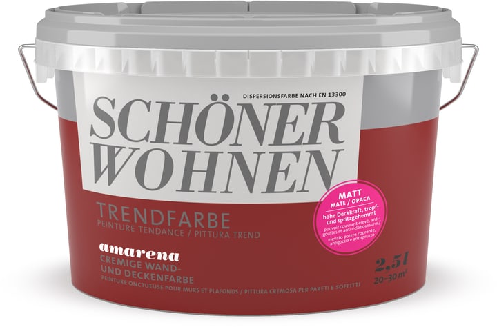 Image of Schöner Wohnen Trendfarbe Matt Amarena 2.5 l Wandfarbe