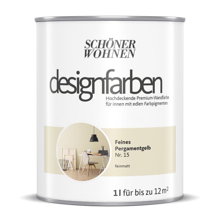 Image of Schöner Wohnen Designfarbe Pergamentgelb 1 l Wandfarbe