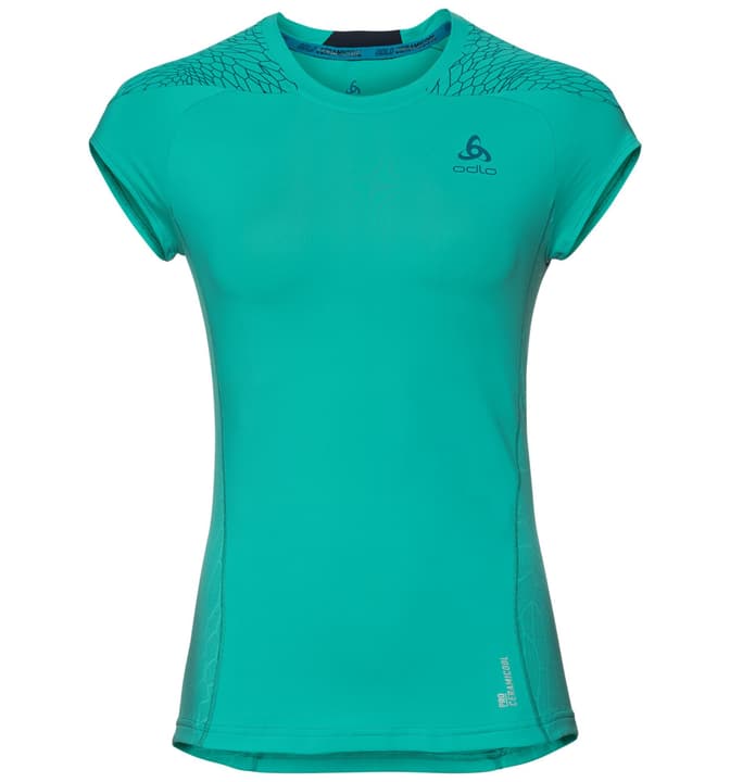 Odlo Ceramicool pro Print BL TOP Crew neck s/s Shirt pour femme Ceramicool pro Print BL TOP Crew neck s/s Shirt pour femme Odlo 470156600344 Couleur turquoise Taille S Photo no. 1