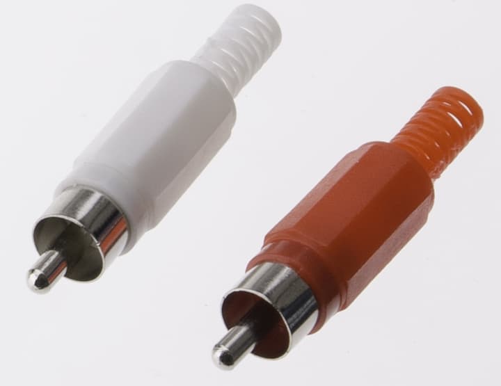 Image of Schwaiger Chinchstecker Audio 1 Paar, rot u. weiss Stecker bei Do it + Garden von Migros