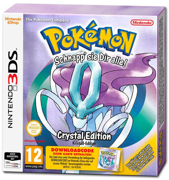3DS - Pokémon Kristall (Downloadcode) (D) Box 3DS - Pokémon Kristall (Downloadcode) (D) Box 785300131857 Bild Nr. 1