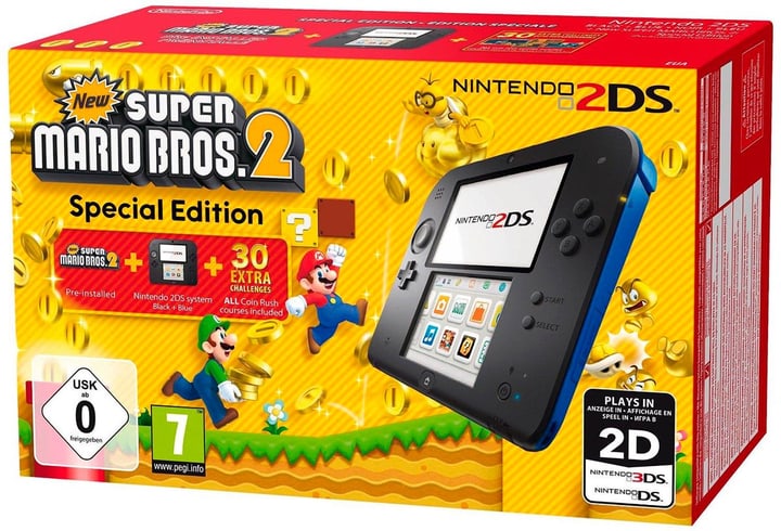 Nintendo 2DS Black inkl. New Super Mario Bros. 2 2DS Black inkl. New Super Mario Bros. 2 Nintendo 785425600000 Bild Nr. 1
