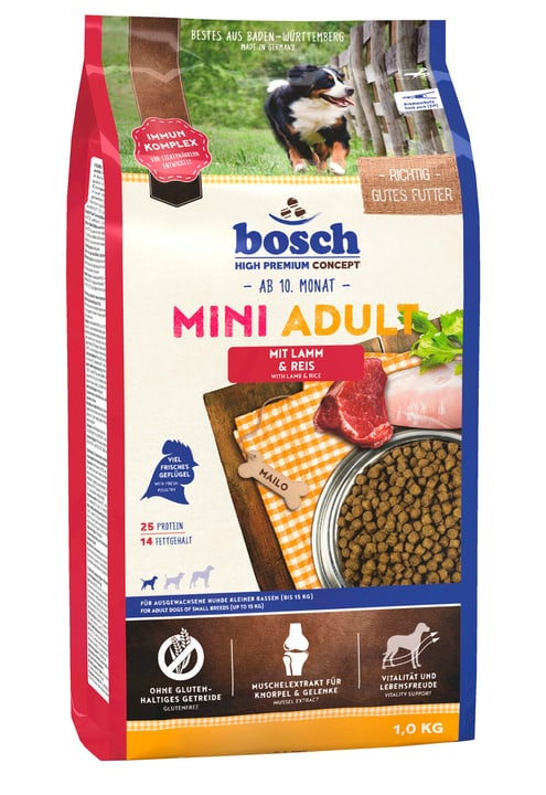 Image of bosch HPC Mini Adult Lamm & Reis, 1 kg Trockenfutter
