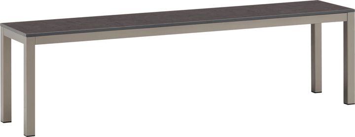 Image of LOCARNO, 160 cm, Gestell Polar Silber, Platte HPL Sitzbank