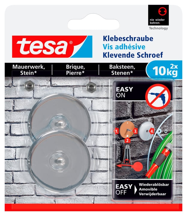 Tesa Vite adesiva rotonda, mattone, 10 kg Vite adesiva rotonda, mattone, 10 kg Tesa 675235400000 N. figura 1
