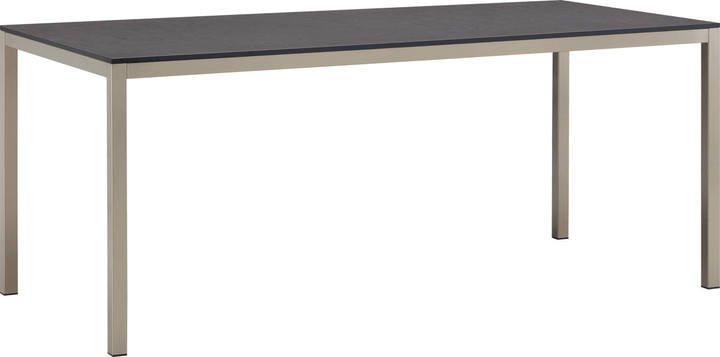 Image of LOCARNO, 180 cm, Gestell Polar Silber, Platte HPL Gartentisch
