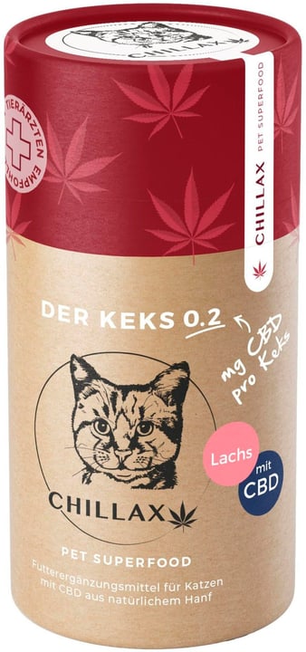Image of Chillax Katzen-Nahrungsergänzung CBD-Keks Lachs - 0.2 mg Katzenleckerli