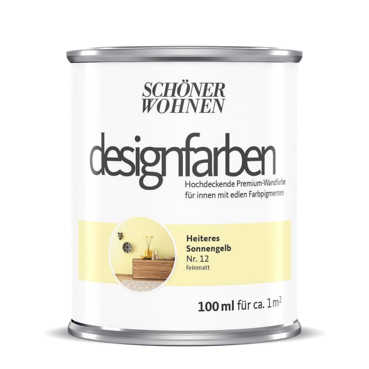 Image of Schöner Wohnen Designfarbe Sonnengelb 100 ml Wandfarbe