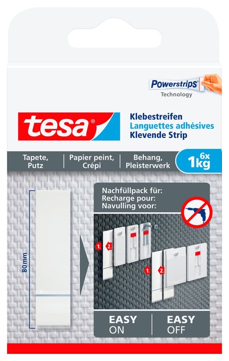 Image of Tesa Klebestreifen Tapete & Putz, 1 kg