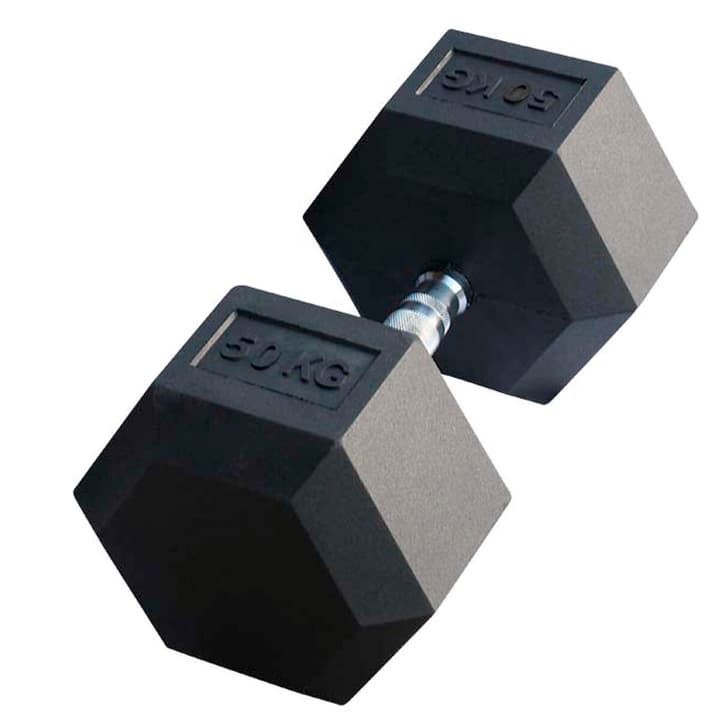 Image of GladiatorFit Sechseckige Hantel aus Gummi : 50 KG Hanteln