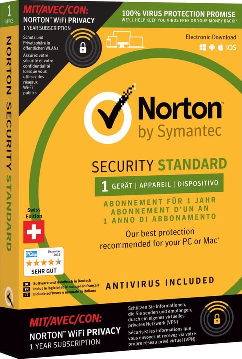 Norton PC/Mac/Android/iOS - Norton Security 3.0 with WiFi 1 Device Physisch (Box) PC/Mac/Android/iOS - Norton Security 3.0 with WiFi 1 Device Physisch (Box) Norton 785300131783 Bild Nr. 1