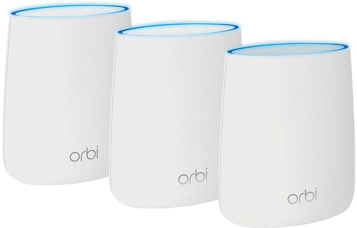 Netgear Orbi AC2200 WiFi Kit RKB23-100PES (1x Routeur, 2x Satellite) Router Wifi Orbi AC2200 WiFi Kit RKB23-100PES (1x Routeur, 2x Satellite) Router Wifi Netgear 785300134604 Photo no. 1