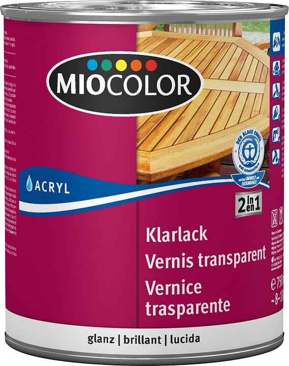 Image of Miocolor Acryl Klarlack glanz Farblos 750 ml