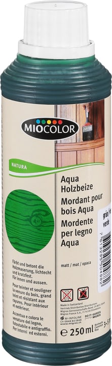 Miocolor Mordente per legno Aqua Verde 250 ml Mordente per legno Aqua Verde 250 ml Miocolor 661284900000 Colore Verde Contenuto 250.0 ml N. figura 1