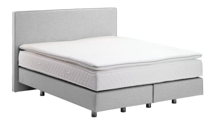 NAVIER Lit Boxspring NAVIER Lit Boxspring 403460200000 Couleur Gris clair Dimensions L: 160.0 cm x P: 200.0 cm Photo no. 1