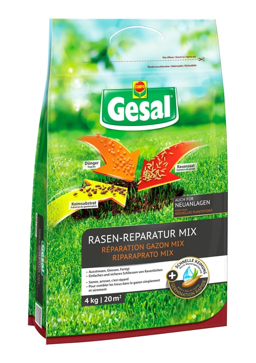 Image of Compo Gesal Rasen-Reparatur MIX, 4 kg Rasensamen bei Do it + Garden von Migros