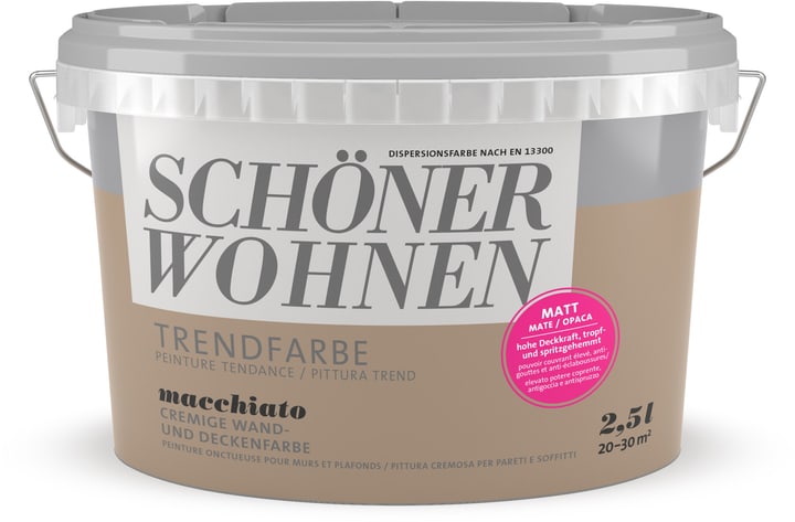 Image of Schöner Wohnen Trendfarbe Matt Macchiato 2.5 l Wandfarbe