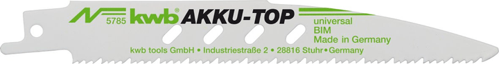 kwb ACCU TOP BIM lame per seghetto alternativo / Sabre Saw 150 mm 2 pz. ACCU TOP BIM lame per seghetto alternativo / Sabre Saw 150 mm 2 pz. kwb 610512000000 N. figura 1