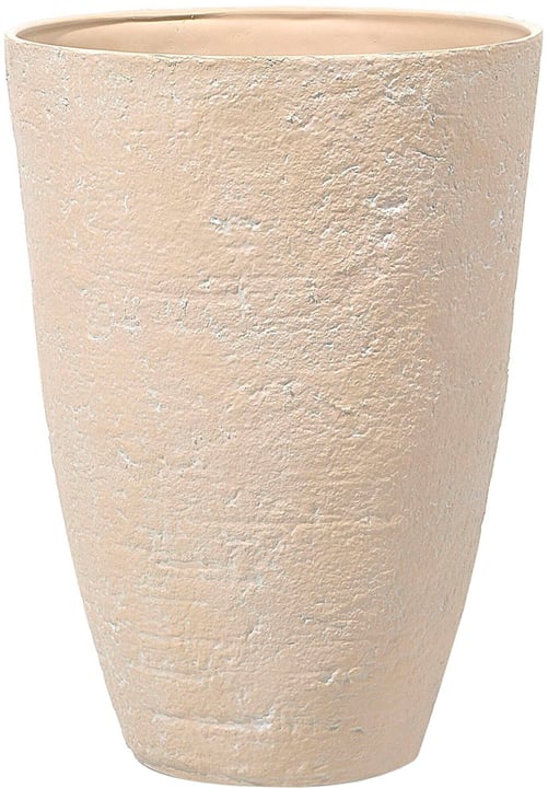 Image of Beliani Blumenkübel beige rund 51 x 71 cm CAMIA Blumentopf