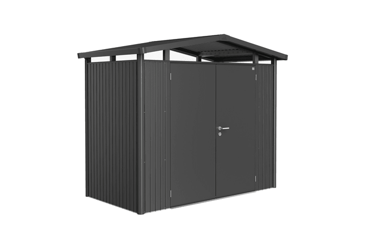 Biohort Ricovero Panorama P1 Ricovero Panorama P1 Biohort 647251600000 Colore Grigio Scuro-Metallico Copertura di tetto Tetto in lamiera zincata N. figura 1