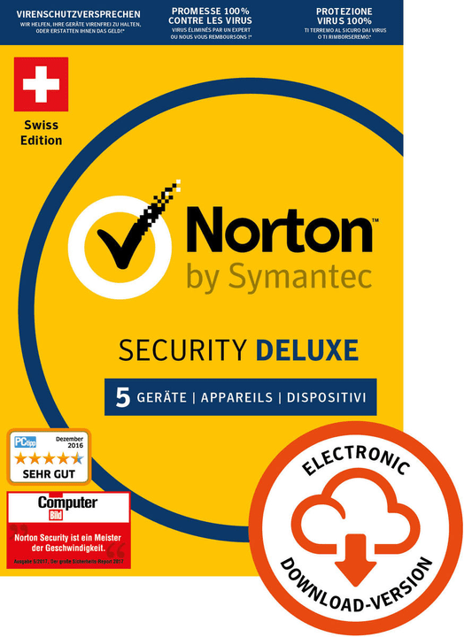 Norton Norton Security Deluxe 3.0 5 User 1 Year PC/Mac/Andorid/iOS Numérique (ESD) Norton Security Deluxe 3.0 5 User 1 Year PC/Mac/Andorid/iOS Numérique (ESD) Norton 785300133665 Photo no. 1