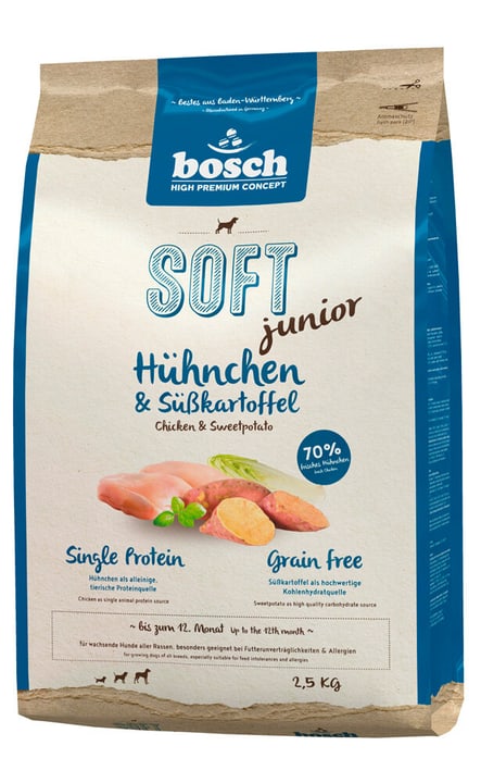 bosch HPC Soft Junior pollo e patate dolci, 2.5 kg