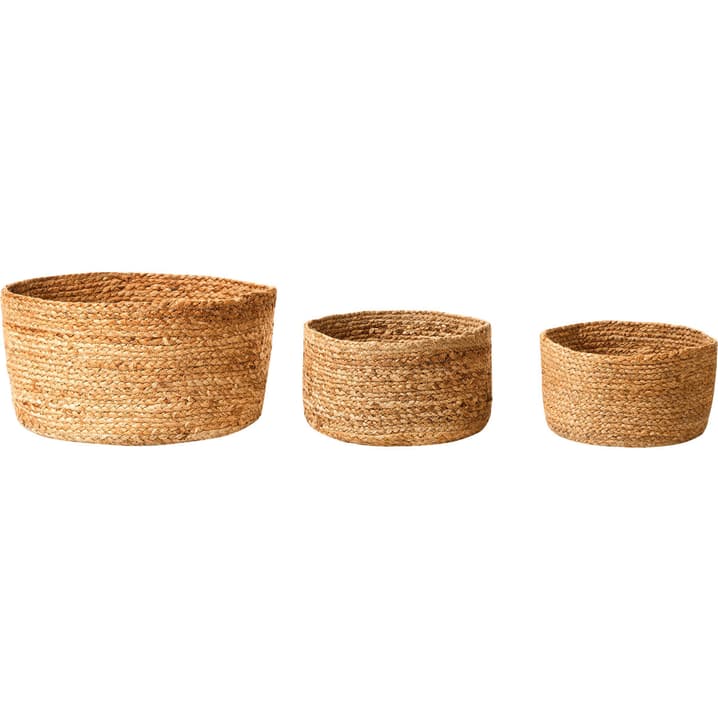 Image of Beliani 3er Set Körbe aus Jute Natur und Beige RANWAL Korb