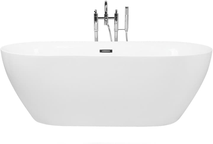 Image of Beliani Badewanne freistehend weiss oval 170 x 80 cm CARRERA Freistehende