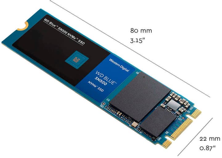 Western Digital Blue SN500 NVMe SSD 500GB Disque Dur Interne SSD Blue SN500 NVMe SSD 500GB Disque Dur Interne SSD Western Digital 785300143057 Photo no. 1