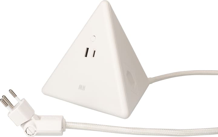 Image of Max Hauri Energy Pyramide Steckdosenleiste 2x Typ13 weiss USB A+C