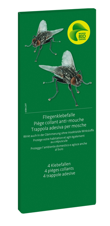 Image of Migros-Bio Garden Fliegenklebefalle, 4 Klebefallen Insektenfalle