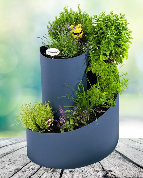 FVG Spirale pour herbes aromatiques en matière synthétique Jardinière surélevée