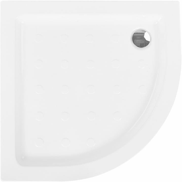 Image of Beliani Duschwanne 80 x 7 cm halbrund weiss SIUNA