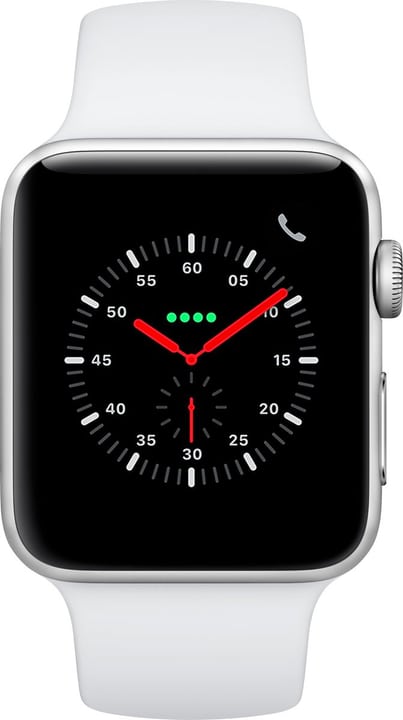 Apple Watch Series 3 GPS + Cellular 38mm Silver Aluminium Case White Sport Band Smartwatch Watch Series 3 GPS + Cellular 38mm Silver Aluminium Case White Sport Band Smartwatch Apple 785300139120 N. figura 1