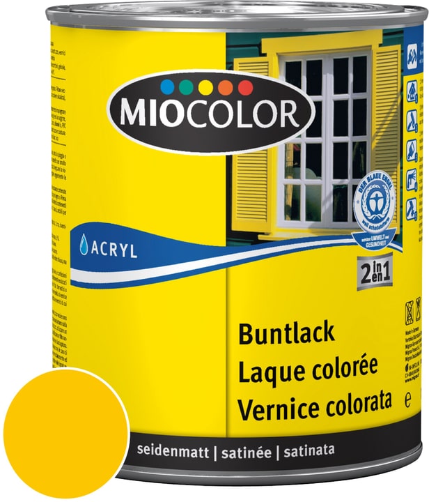 Image of Miocolor Acryl Buntlack seidenmatt Melonengelb 750 ml bei Do it + Garden von Migros
