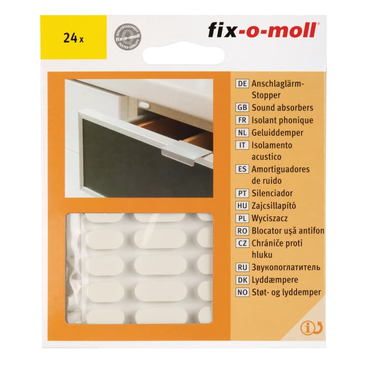 Image of Fix-O-Moll Lärmstopper 4 mm / Ø 10 24 x Universalschutzpuffer