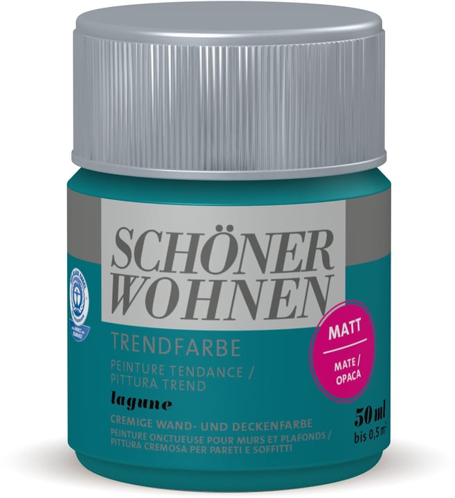 Schöner Wohnen Vernice di tendenza opaca tester Lagune 50 ml