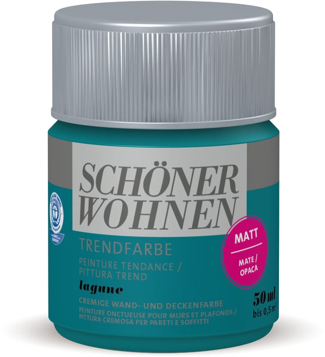 Schöner Wohnen Testeur de couleur tendance Testeur de couleur tendance Schöner Wohnen 660909500000 Couleur Lagune Contenu 50.0 ml Photo no. 1