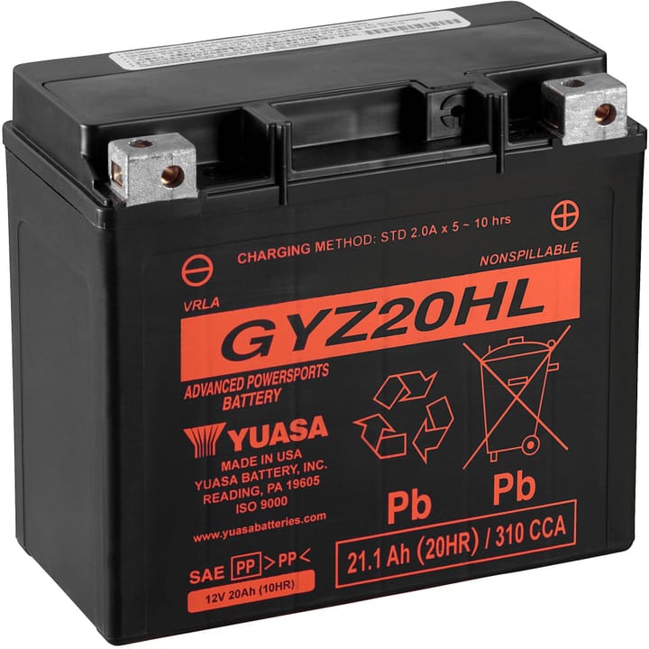 YUASA Batterie AGM 12V/21.1Ah/320A Batterie moto