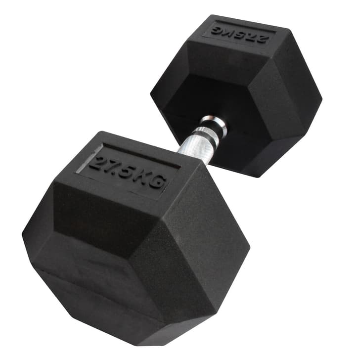 Image of GladiatorFit Sechseckige Hantel aus Gummi : 27.5 KG Hanteln