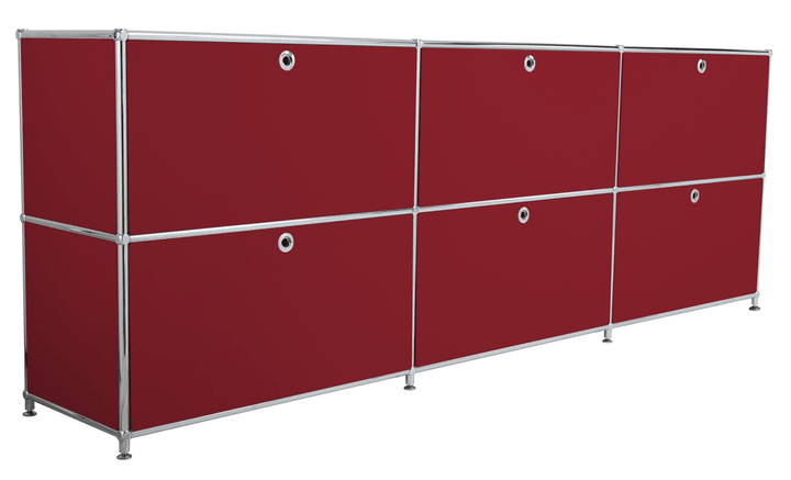 FLEXCUBE Sideboard FLEXCUBE Sideboard 401809700030 Grösse B: 227.0 cm x T: 40.0 cm x H: 80.5 cm Farbe Rot Bild Nr. 1