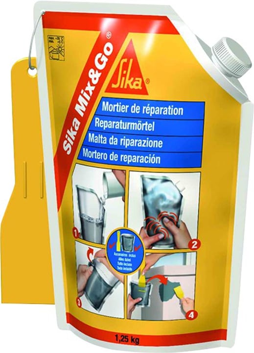 Sika Mix&Go Mortier réparation 1.25 kg Mortier