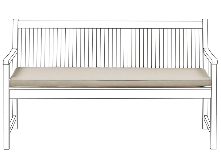 Image of Beliani Auflage für Gartenbank VIVARA taupe 152 x 54 5 cm Polsterauflage