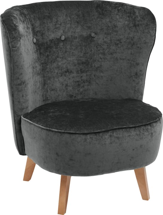 GOETHE Fauteuil GOETHE Fauteuil 402689107084 Dimensions L: 78.0 cm x P: 77.0 cm x H: 84.0 cm Couleur Anthracite Photo no. 1