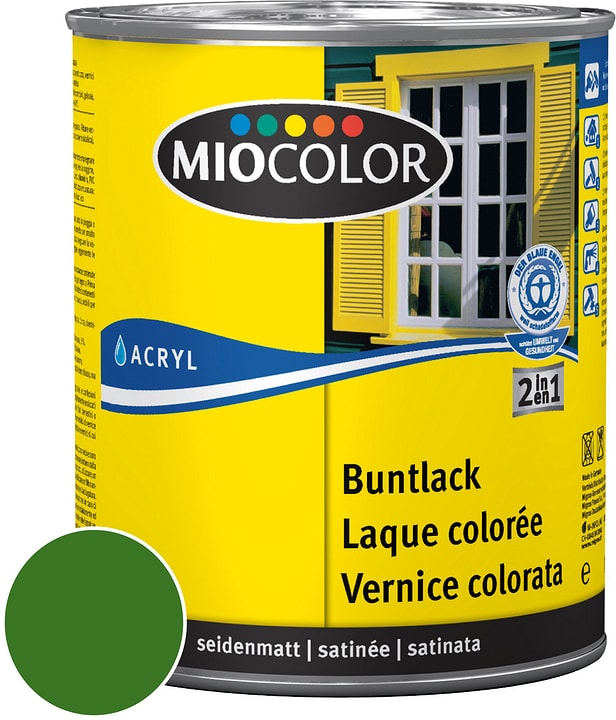 Image of Miocolor Acryl Buntlack seidenmatt Laubgrün 125 ml bei Do it + Garden von Migros